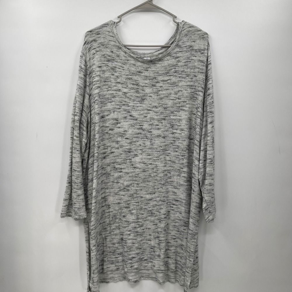 Old Navy Womens XXL Gray Tunic Dress Long Sleeve Casual Side Slit